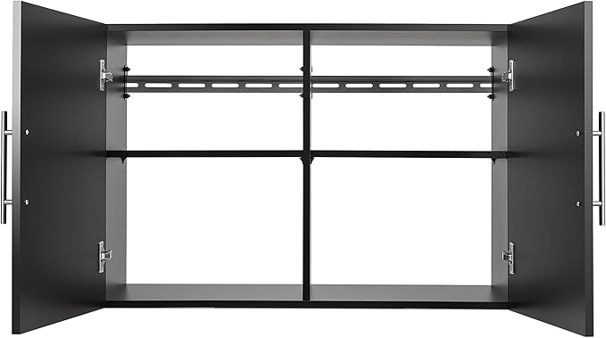 Prepac's HangUps Upper Storage Cabinet - Elegant and Spacious Wall Cabinets to Maximize Your Storage, 36" Size, Classic Black Finish