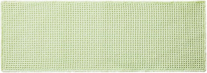TYUU Waffle Runner Rug Bathroom, Long Boho Bath Mat, 72x24 Pale Green | Super Absorbent Quick Dry Bath Rug, Non-Slip Backing, Soft Waffle Washable Farmhouse Bathroom Mats, Tub, Shower & Home Decor