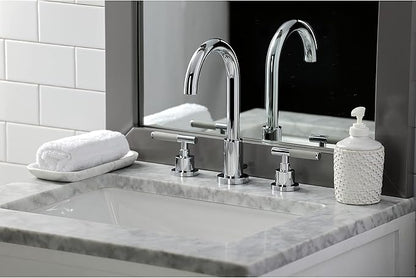 Fauceture FSC8921CKL Kaiser Widespread Bathroom Faucet with Pop-Up Drain, Polished Chrome