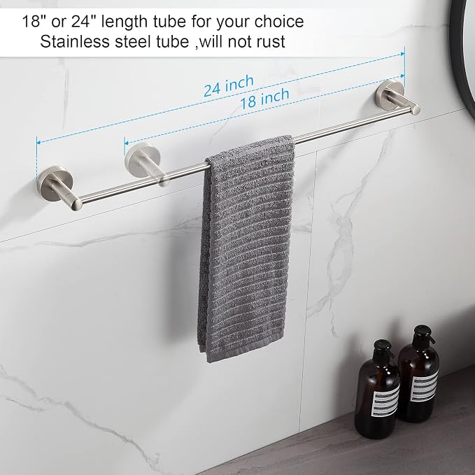 BGL Bathroom Hardware Set Brushed Nickel Bathroom Accessory Set Towel Bar 8 Pieces