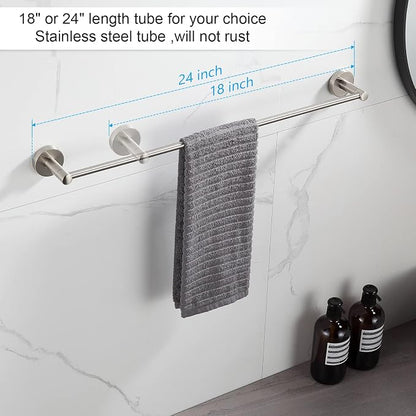 BGL Bathroom Hardware Set Brushed Nickel Bathroom Accessory Set Towel Bar 8 Pieces