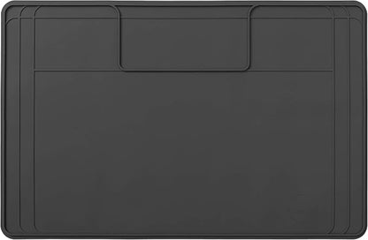 The Original Under Sink Mat - Silicone Waterproof mat, Trimmable, Easy to Clean, Kitchen cabinet liner, Under sink protector mats, Drip Tray with Lip (Dark Gray, 31" x 22")