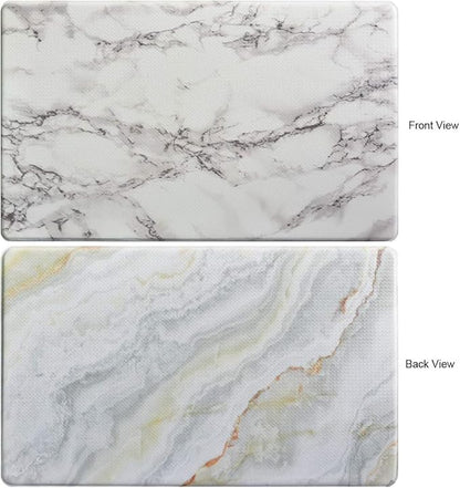 Art3d Premiun Reversible Anti-Fatigue Kitchen Mat, Anti-Slip Floor Comfort Mat for Kitchen, Bathroom, Laundry Room or Office (18x30, Marble Design)