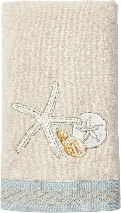 Avanti Linens - Hand Towel, Soft & Absorbent Cotton Towel, Beach Inspired Bathroom Accessories (Seaglass Collection)