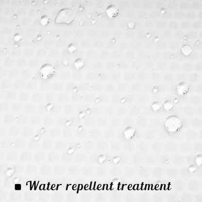 Embossed Microfiber Long Shower Curtain Liner 71 x 78, White | Machine Washable, Bottom Magnets, Water Repellent, 71x78 Inches Soft Fabric Shower Curtain for Bathroom