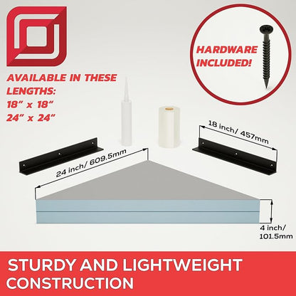 The Original Granite Bracket-The Original (18x18) Floating Corner Shower Bench Kit with Wedi Board-Transform Your Shower with Style. Shower Remodel, Shower Bench, DIY Shower Benches,