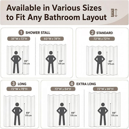 Linen Shower Curtain Boho Cream Shower Curtain with Tassels 36"W x 72"L | Thick linen-poly blend, soft textured drape, handcrafted fringe, neutral rustic farmhouse bathroom decor