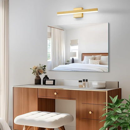 Gold Bathroom Vanity Light 23.6 inch, 20W Dimmable 5CCT LED Modern Bathroom Light Fixture Over Mirror Hardwired - ETL Certificated