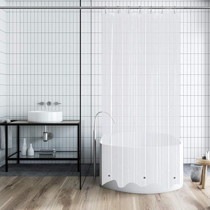 36x78 Stall Size Shower Curtain Liner Clear | 3 Bottom Magnets,7 Rustproof Grommets,Water Proof Heavy Duty PEVA,36W x 78H for Small Bathroom or Shower Stall Long Size