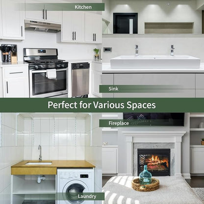 LONGKING 10-Sheet Extra Thick Peel and Stick Backsplash Tiles, Waterproof Kitchen Backsplash Peel and Stick Tile, Self-Adhesive Backsplash for Kitchen, Khaki | Peel and stick backsplash, self-adhesive wall tile, Khaki, extra thick, waterproof, kitchen ...