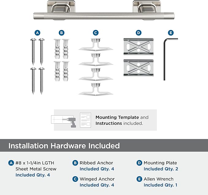 Amerock Bronx Polished Nickel 9 inch (229mm) Towel Bar, BH26616PN