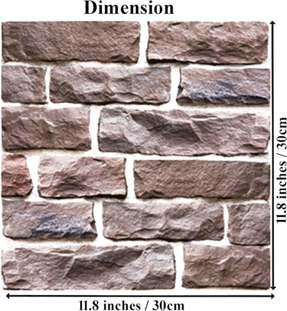 3D Wall Panels Peel and Stick,10Pcs 3D Brick Wallpaper Self-Adhesive | 11.81*11.81 Inch, Waterproof, Self-Adhesive Wall Tiles, for Accent Walls, Kitchen, Bathroom, Bedroom & Office Decor