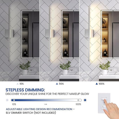 Epinl Brushed Nickel Bathroom Light Fixture Over Mirror 31.5 inch Modern Vanity Light Fixture 22W 5CCT Dimmable Light Bar LED Lighting Fixture for Bathroom Bedroom