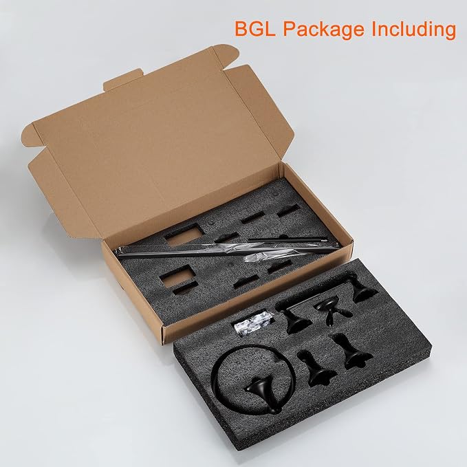 BGL Bathroom Hardware Set Oil-Rubbed Bronze Bath Towel Bars Adjustable Expandable Bathroom Accessory Set Towel Racks 8-Pieces Wall Mount