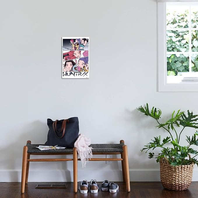 Netflix KPop Demon Hunters (2025) - Huntrix Manga Panels Wall Poster, 19L" x 13W", Premium Unframed Version