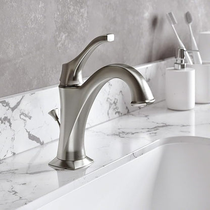 KRAUS KBF-1201BG Arlo Single Handle Basin Bathroom Faucet with Lift Rod Drain and Deck Plate, Brushed Gold (2-Pack)