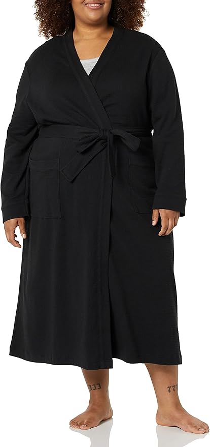Amazon Essentials Women's Lightweight Waffle Full-Length Bath Robe (Available in Plus Size)