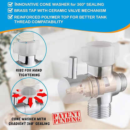 Premium Bidet Sprayer - Handheld Bide Jet Spray for Toilet | Adjustable Water Pressure | Leak-Proof Stainless Steel Toilet Bedit Sprayer | Muslim Shower | Cloth Diaper Washer | Bathroom Bidet