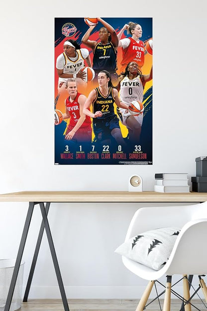 Trends International WNBA Indiana Fever -Team 24 Wall Poster, 34L x 22.4W, Premium Unframed Version