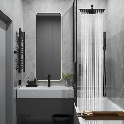 Midanya Shower Faucet Set with Handheld Sprayer,16 Inch,Matte Black | Rough-in Shower Valve and Trim Kit Included,Square Rain Head,Wall Mount Shower System,All Metal,Bathroom