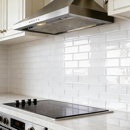 Art3d Subway Design Wall Tile, Peel and Stick Backsplash, 10-Pack, White | 12 x 12 Inch, Water Resistant, Durable, Easy to Installation, Coastal Style, for Modern Home Decor, Kitchen, Home Improvement