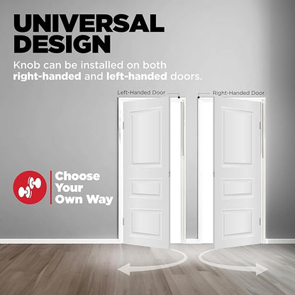 Kwikset Balboa Entry Door Handle with Lock and Key, Secure Keyed Reversible Lever Exterior, for Front Entrance and Bedrooms, Satin Chrome, Pick Resistant Smartkey Rekey Security and Microban