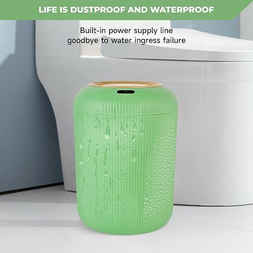 Pukomc Smart Sensor Wastebasket, Convenient and Hygienic Easy to Use | Technology Sensor Waterproof Wastebasket Plastic Trash Can for Kitchen, Bathroom, Bedroom, Living Room, Office and Outdoor