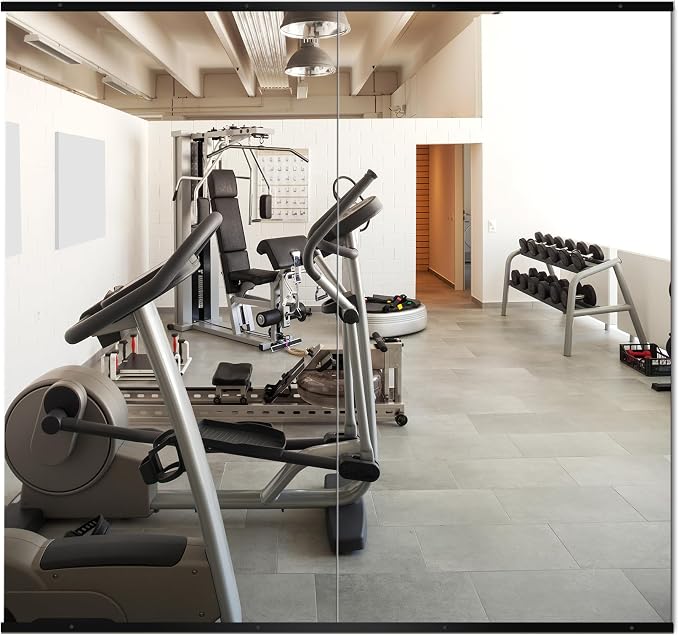 Home Gym Mirror, 54''x30''x2PCS Black | Wall Mounted Large Frameless Tempered Glass Wall Mirror for Home Gym, Garage, Bedroom, Bathroom