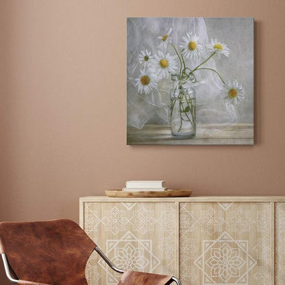 Renditions Gallery Daisies Wall Art, Premium Gallery Wrapped Canvas Decor, Ready to Hang, 10 in H x 10 in W, Made in America Print