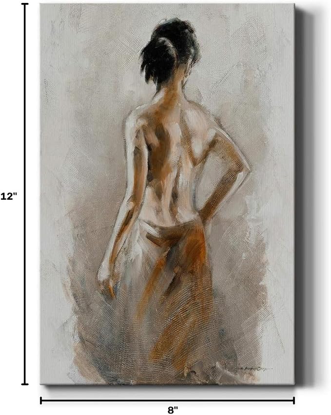 Renditions Gallery Woman Canvas Wall Art Abstract Paintings & Prints Exotic African Golden Beauty Canvas Modern Wall Hanging Decorations for Bedroom Living Room Office Kitchen - 8"x12" LT02