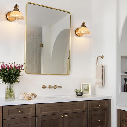 Vanity Light Brass Wall Sconces Vintage 1-Light Bathroom Sconces