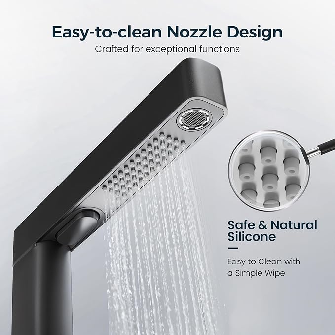 Kitchen Faucet with Pull Down Sprayer,Stainless Steel Waterfall Single Handle Kitchen Faucet with 360° Swivel Sprayer and EPDM Inlet Hose,Matte Grey