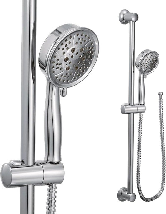 Moen Eco-Performance Chrome Four-Function Removable Handheld Showerhead with 69-Inch-Long Hose and Wall-Mounted Slide Bar, 3667EP