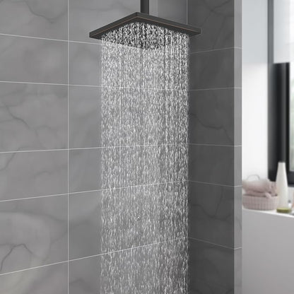 Hibbent cUPC Certified Thick Metal 6'' Rain Shower Head, Oil Rubbed Bronze | High Pressure Shower Head, Bathroom Waterfall Shower Heads, High Flow Fixed Showerheads with Adjustable Brass Ball Joint