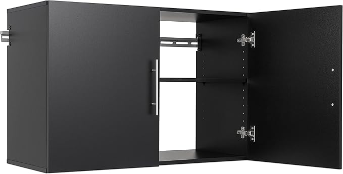 Prepac's HangUps Upper Storage Cabinet - Elegant and Spacious Wall Cabinets to Maximize Your Storage, 36" Size, Classic Black Finish