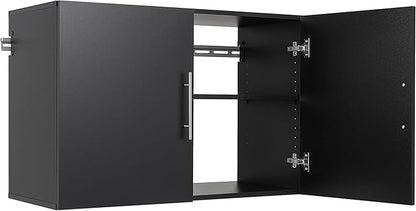 Prepac's HangUps Upper Storage Cabinet - Elegant and Spacious Wall Cabinets to Maximize Your Storage, 36" Size, Classic Black Finish