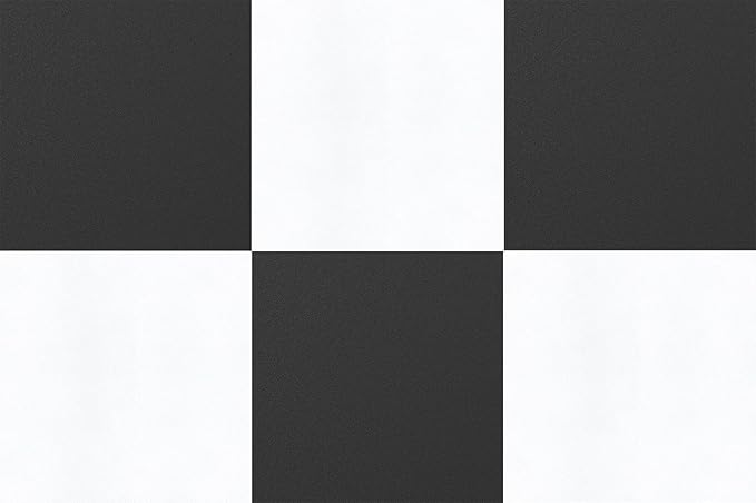 30-Pack 30 Sq.Ft Peel and Stick Floor Tiles Vinyl Matte Pattern Flooring, 12” x 12” Self Adhesive Vinyl Flooring DIY for Kitchen, Bathroom, Laundry, Pure Black&Pure White