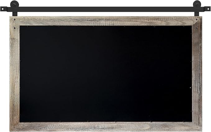 COGOOD Farmhouse Bathroom Mirrors for Over Sink - 26 x 41 Yellow White | Rustic Barn Door Wood Framed Vanity Mirror for Entryway, Living Room, Bedroom, Dresser Wall Decor