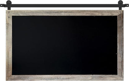 COGOOD Farmhouse Bathroom Mirrors for Over Sink - 26 x 41 Yellow White | Rustic Barn Door Wood Framed Vanity Mirror for Entryway, Living Room, Bedroom, Dresser Wall Decor