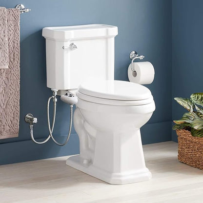 YASFEL Bidet Attachment for Toilet, Self-Cleaning Bidet Sprayer Non-Electric Dual Nozzle for Feminine/Posterior Wash Bidet Toilet Attachment with Pressure Controls (White)