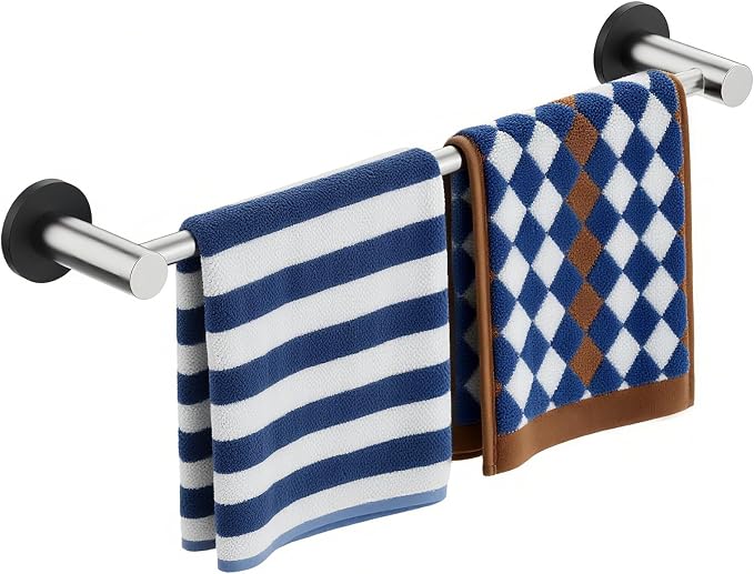 ULIBERMAGNET Heavy Duty Magnetic Towel Bar,1 Set Magnetic Towel Holder Rail Silver with Adjustable Length, Non-Slip Stainless Steel Towel Rail for Refrigerator, Oven, Dishwasher, Cabinet, Laundry