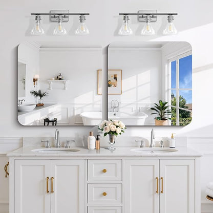 CILIBER Frameless Mirror, 30x30 Square Bathroom Mirrors for Wall Rounded Corner, Frameless Vanity Mirror Over Sink with Polished Edge, 3mm Tempered Glass, Decorative for Bedroom, Living Room, Entryway