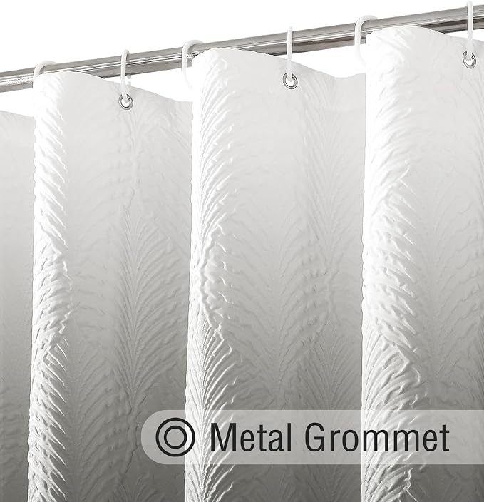 Ombre Black Shower Curtain for Bathroom, Farmhouse Bath Curtain 72x72