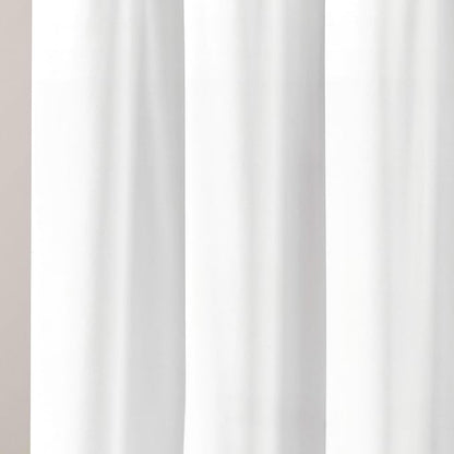 Lush Decor Avery Shower Curtain Ruffled Vintage Chic Farmhouse Style Bathroom, 72” x 72”, White