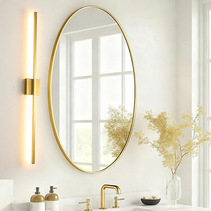 Gold Wall Sconces Set of Two,LED Hardwired Dimmable | Wall Sconce,Gold Wall Sconce for Bathroom, Living Room, Bedroom, Hardwired 3000K 40 Inch (2 Pack)