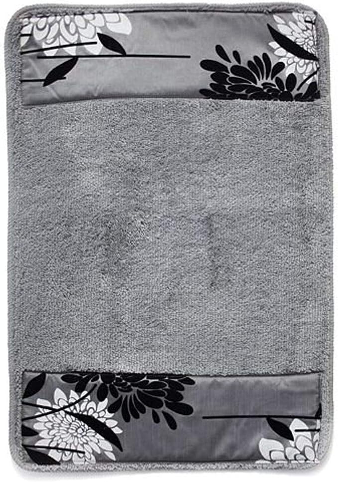 Popular Bath Bath Rug, Erica Collection, 21" x 32", Grey