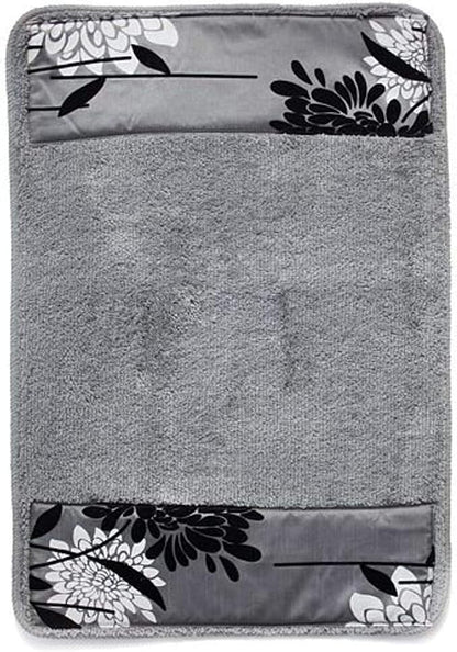 Popular Bath Bath Rug, Erica Collection, 21" x 32", Grey