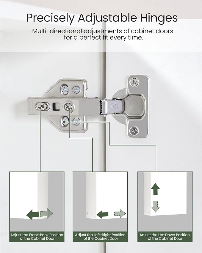 CHOEZON Bathroom Medicine Mirror Cabinet, 21.7'' x 27.6'', Wall-Mounted Bathroom Vanity with Mirror, Bathroom Medicine Cabinet with Storage Function, Hanging Storage Cabinet, Adjustable Shelves, White