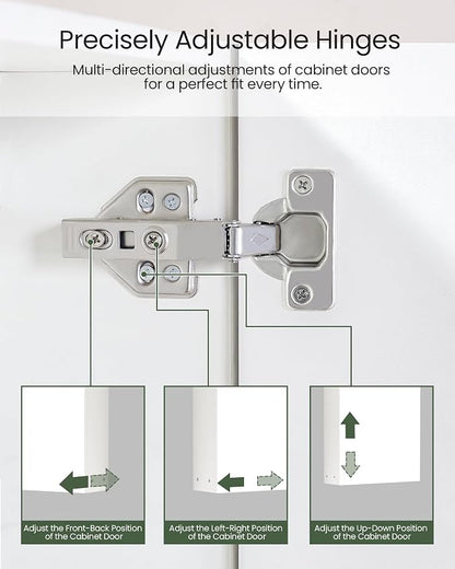 CHOEZON Bathroom Medicine Mirror Cabinet, 21.7'' x 27.6'', Wall-Mounted Bathroom Vanity with Mirror, Bathroom Medicine Cabinet with Storage Function, Hanging Storage Cabinet, Adjustable Shelves, White