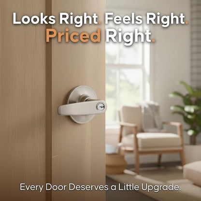 Copper Creek DL1240SS Daley Keyed Entry Door Lever, Satin Stainless